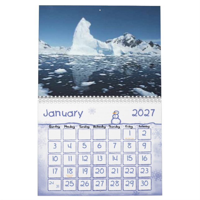 Sorgfalt-globale Erwärmung Kalender (Jan 2027)