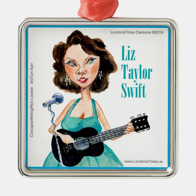 Sorgfältig gemischt Celebrity Swift Ornament Aus Metall (Vorne)