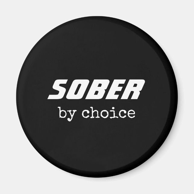 Sorglos, Sobriety Typografie Motivierend Magnet (Vorne)