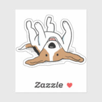 Sorgloser Beagle | Happy Cartoon Dog Vinyl Sticker