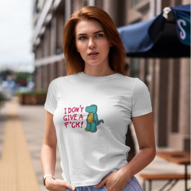 sorgloser Dinosaurier-Cartoon T-Shirt (Von Creator hochgeladen)