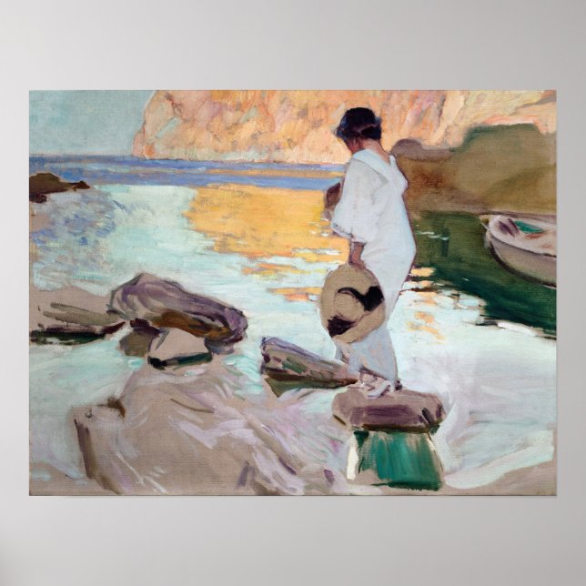 Sorolla - Elena in Cala De San Vicente Poster (Vorne)