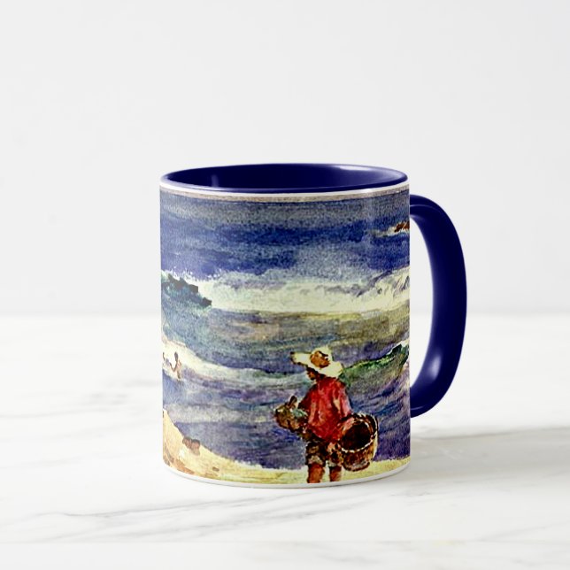 Sorolla - Junge im Sand, Fine Art Tasse (VorderseiteRechts)