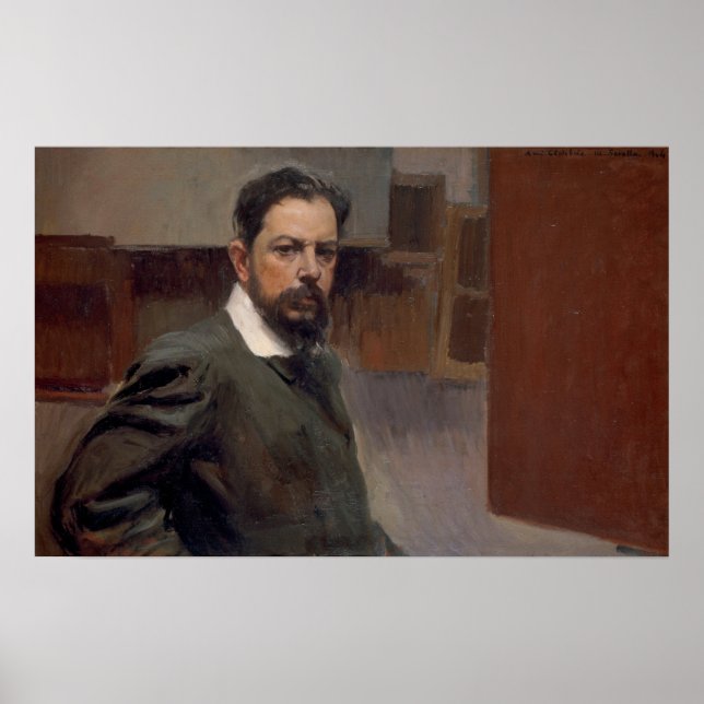 Sorolla - Selbstportrait Poster (Vorne)