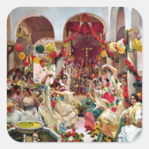Sorolla: Seville-The Dance Quadratischer Aufkleber