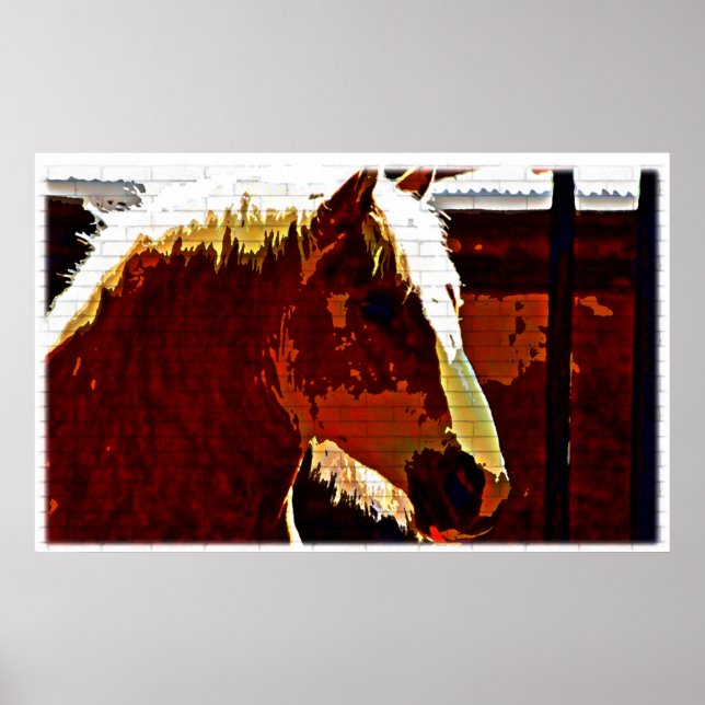Sorrel Pferd in Profile Poster (Vorne)