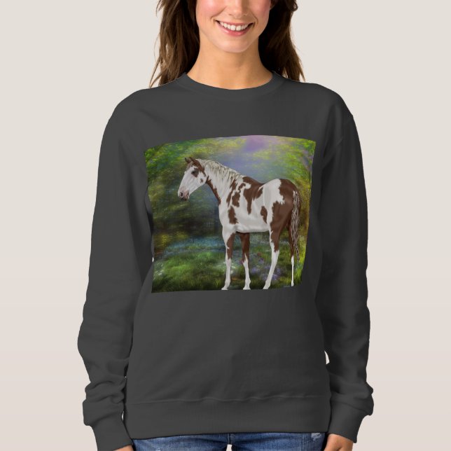 Sorrel Tovero Paint Horse Print Sweatshirt (Vorderseite)
