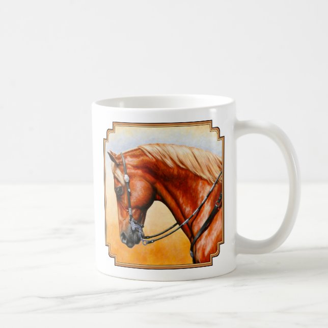 Sorrel Western Pleasure Quarter Horse Kaffeetasse (Rechts)