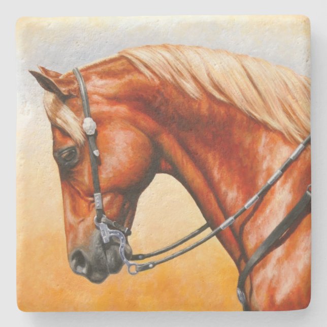 Sorrel Western Pleasure Quarter Horse Steinuntersetzer (Vorderseite)