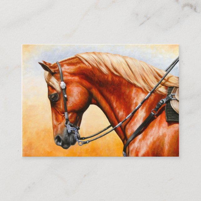 Sorrel Western Pleasure Quarter Horse Visitenkarte (Vorderseite)