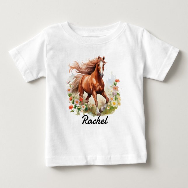 Sorrel Wild Horse Baby T-shirt (Vorderseite)