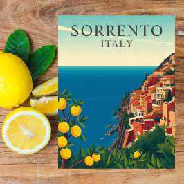 Sorrento, Italien Lemons Travel Retro Postkarte