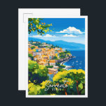Sorrento Italien Vintage Illustration Postkarte<br><div class="desc">Sorrento Italien Vintage</div>