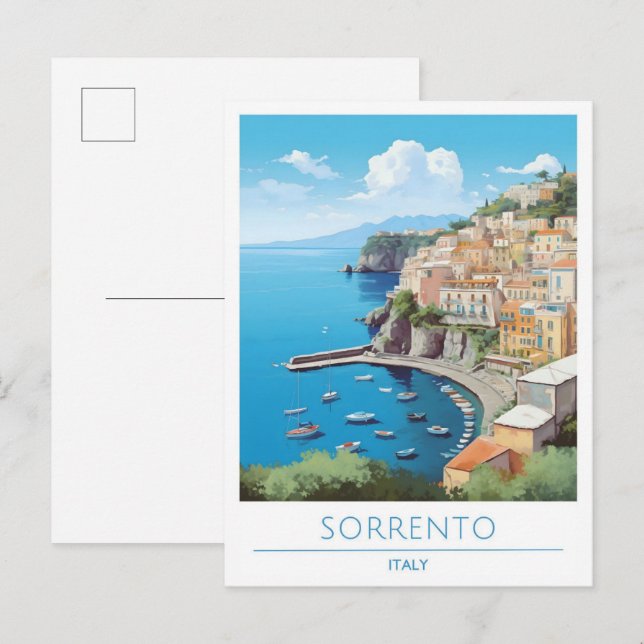 Sorrento Italien Vintage Travel Postkarte (Vorne/Hinten)