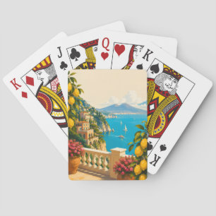 Sorrento Italien Zitronen Vintage Reise Spielkarten