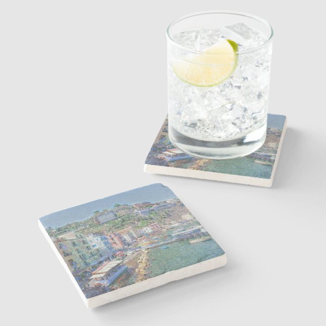 SORRENTO, Marina Grande,  Steinuntersetzer (Seitenansicht)