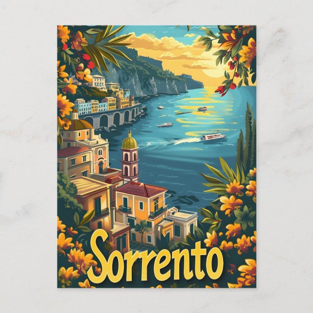 Sorrento Vintag Postkarte (Vorderseite)