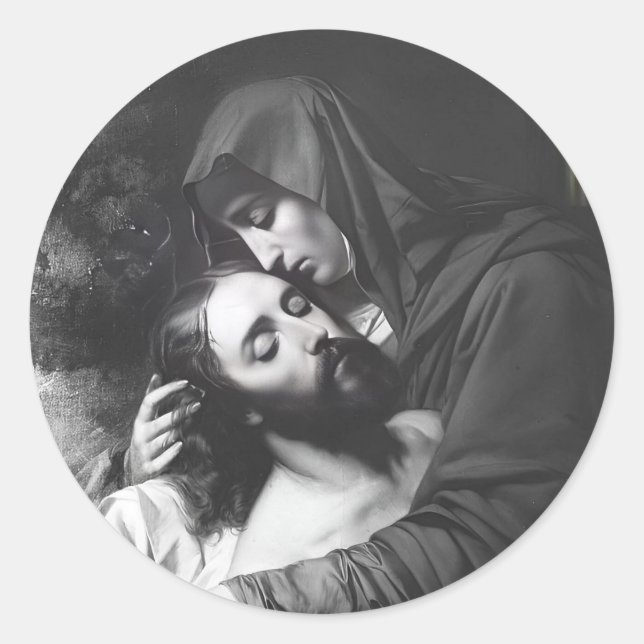 Sorrowful Mother Catholic Stickers (Vorderseite)