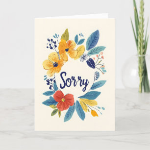 Sorry Blume Niedlich farbig Feiertagskarte