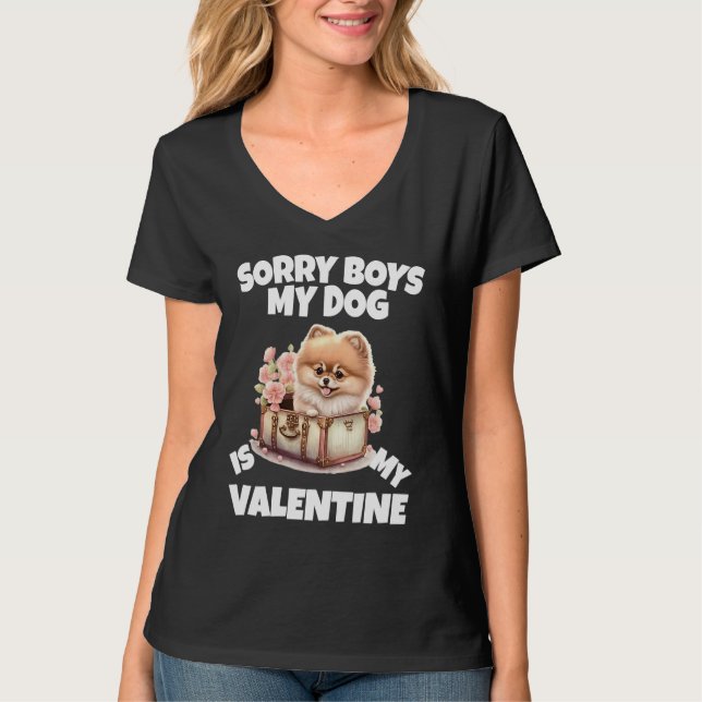 Sorry Boys My Dog Is My Valentine  Dog   11 T-Shirt (Vorderseite)