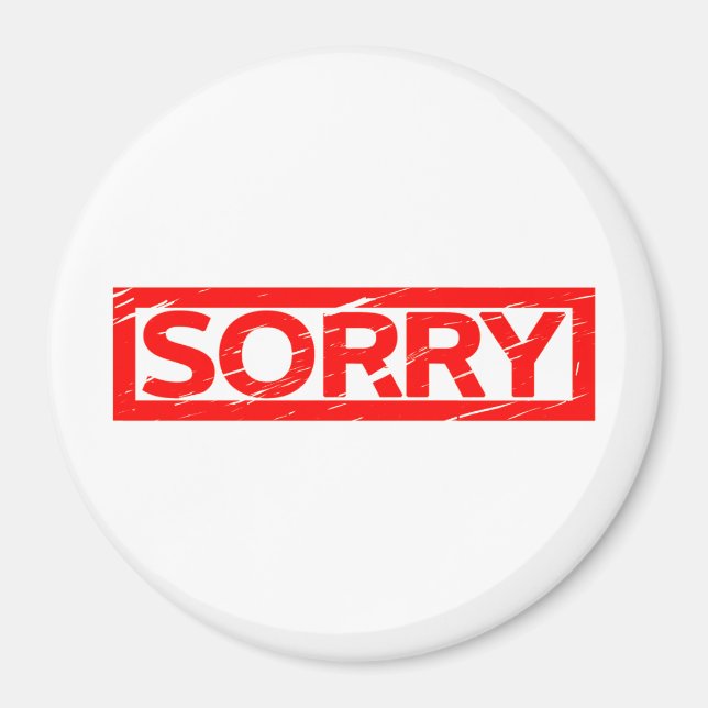 Sorry Briefmarke Magnet (Vorne)