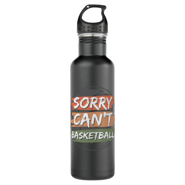 Sorry Can't Basketball | Basketball Lover Design Edelstahlflasche (Vorderseite)