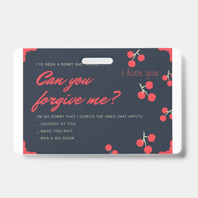 sorry card ausweis (Vorderseite)