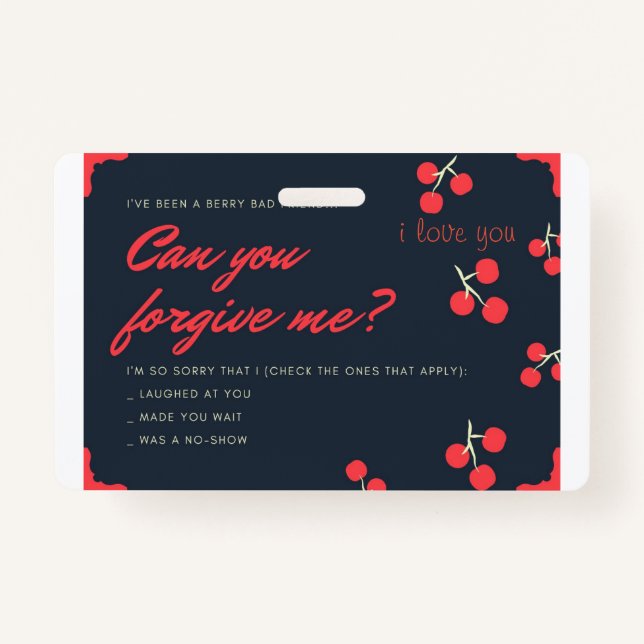 sorry card ausweis (Vorderseite)