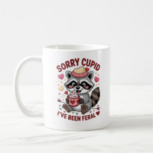 "Sorry Cupid, ich war wild" — Süßer Waschbär Kaffeetasse