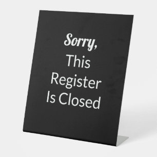Sorry, dass dieses Register ist geschlossen Schwar Sockelschild