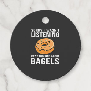 Sorry, dass ich über Bagels jüdischen Hanukkah nac Geschenkanhänger
