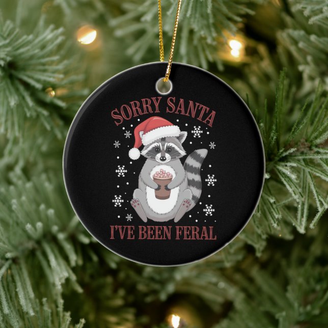 Sorry, dass Santa I war Feral Weihnachtsmarathon Keramik Ornament (Baum)