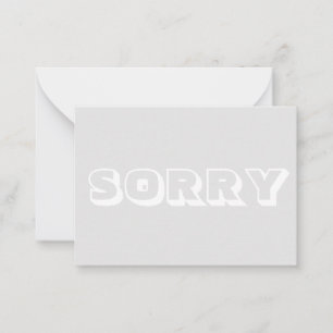 Sorry, hellgrau, moderne, fette Karte