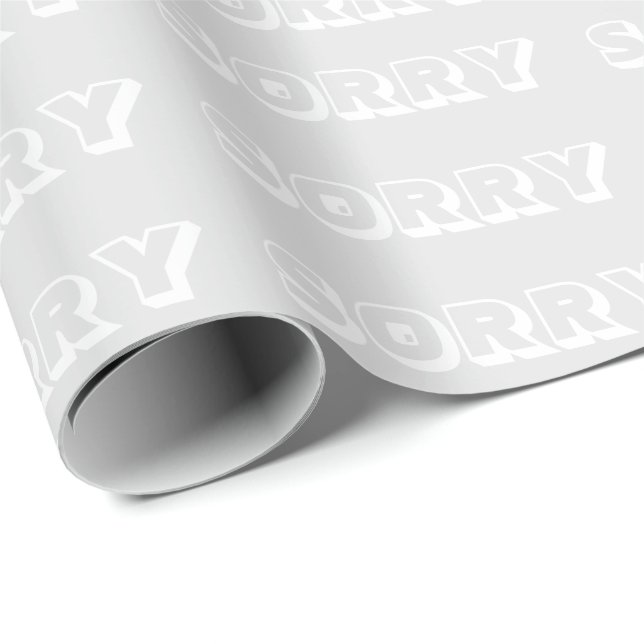 Sorry, hellgraue, moderne, fette Geschenke Geschenkpapier (Rolleneckpunkt)