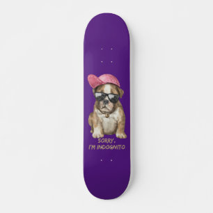 SORRY I BIN INDOGNITO (English Bulldog) niedlicher Skateboard