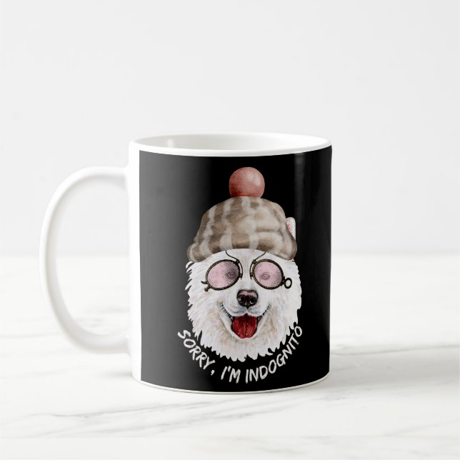 SORRY I BIN INDOGNITO (Japanischer Spitz) lustiger Kaffeetasse (Links)
