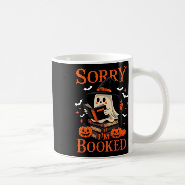 Sorry, ich bin Ghost Reading Book Lover Lehrer geb Kaffeetasse (Rechts)