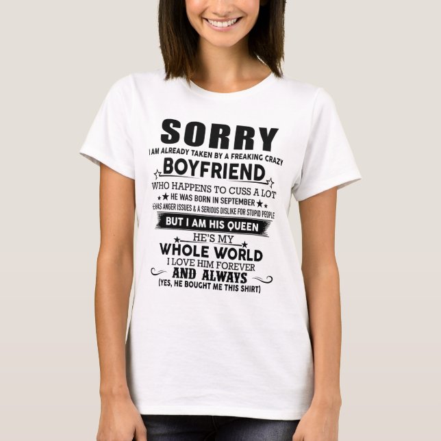 Sorry, ich bin schon von einem frechen verrückten  T-Shirt (Vorderseite)