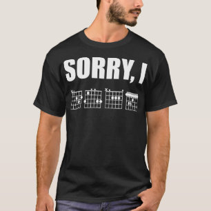 Sorry, ich DGAF Funny Hidden Message Guitar Chords T-Shirt