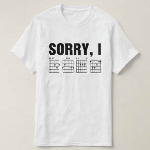 Sorry, ich DGAF Funny Hidden Message Guitar Chords T-Shirt