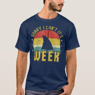 Sorry, ich kann seine Woche Funny Retro Shark Even T-Shirt