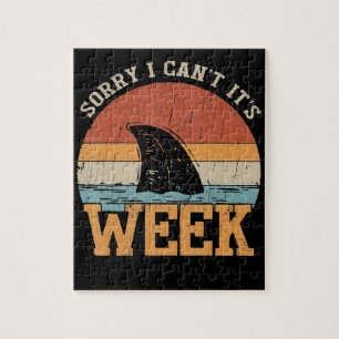 Sorry, ich kann seine Woche nicht Funny Shark Gesc