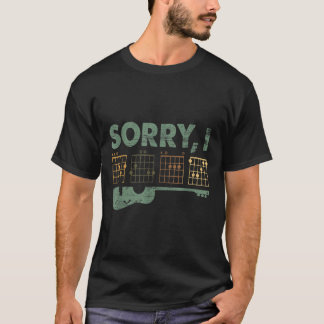 Sorry IDGAF Funny Hidden Message Guitar Chords for T-Shirt