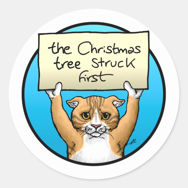 Sorry Kitty Runder Aufkleber (Vorderseite)