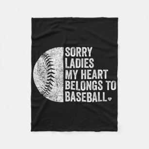 Sorry Ladys my Heart gehört zu Baseball Fleecedecke