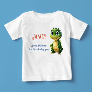 Sorry Mommy für wenig beißen Sie Individuelle Name Baby T-shirt