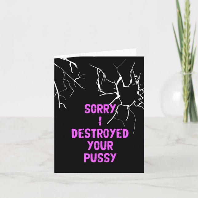 Sorry Naughty Humour Grußkarte Karte (Vorderseite)