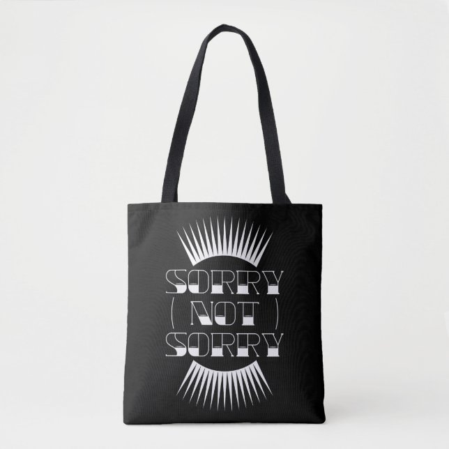 Sorry Not Retro Typografie Tasche (Vorderseite)