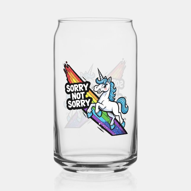 Sorry not Sorry Einhorn Dosenglas (Vorderseite)