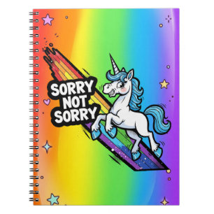 Sorry not Sorry Einhorn Notizblock